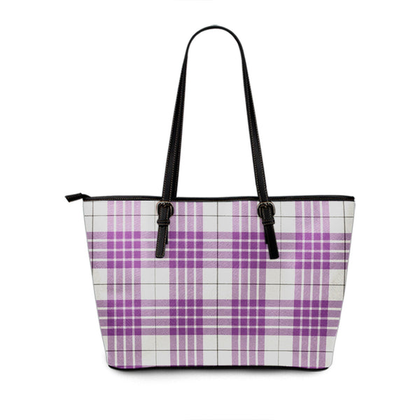 Buchanan Cerise 1 Special Weathered Tartan Leather Tote Bag