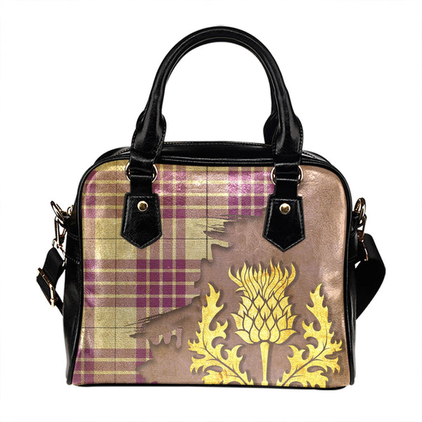 Buchanan Cerise 1 Special Weathered Tartan Shoulder Handbag Thistle Oldest Style