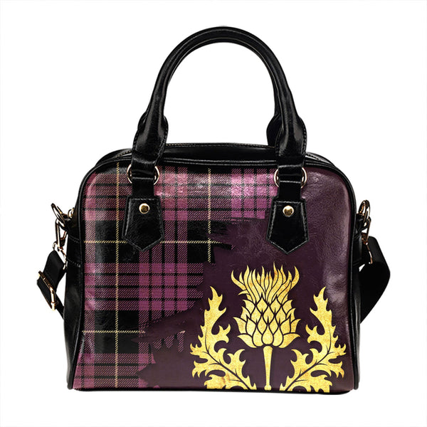 Buchanan Cerise 2 Special Ancient Tartan Shoulder Handbag Thistle Oldest Style