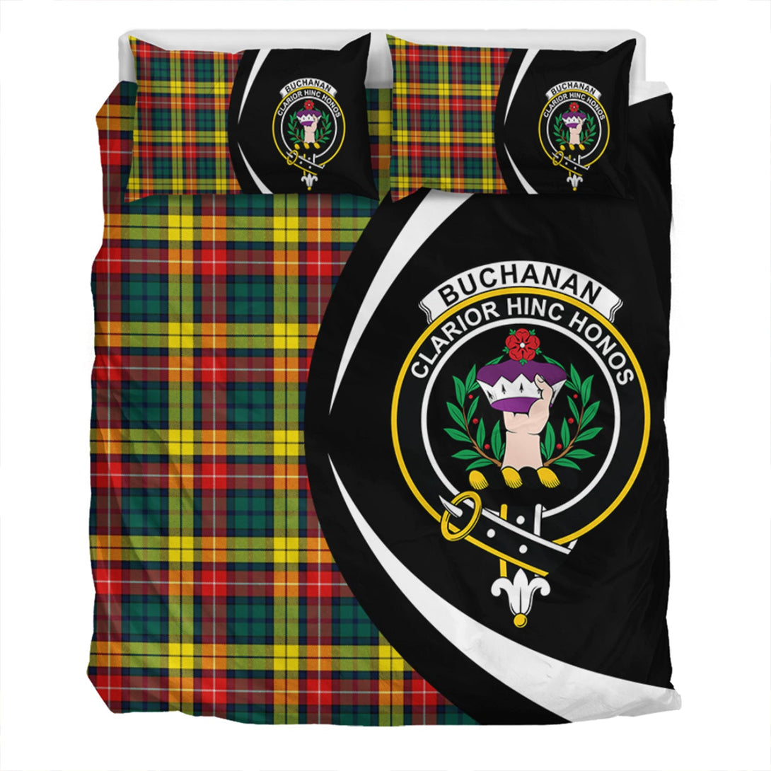 Buchanan Modern Clan Badge Tartan Bedding Set Circle Style