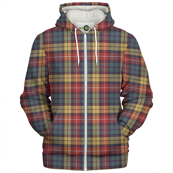 Buchanan Weathered Clan Badge Tartan Sherpa Hoodie