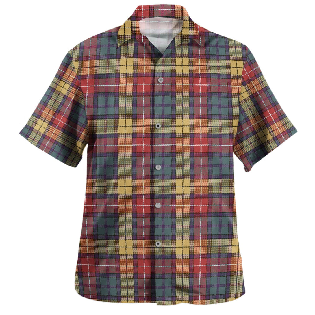 Buchanan Weathered Clan Badge Tartan Hawaiian Shirt