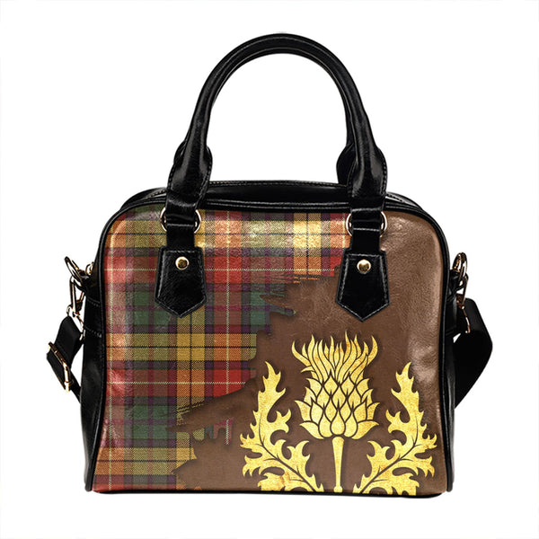 Buchanan Weathered Tartan Shoulder Handbag Thistle Oldest Style