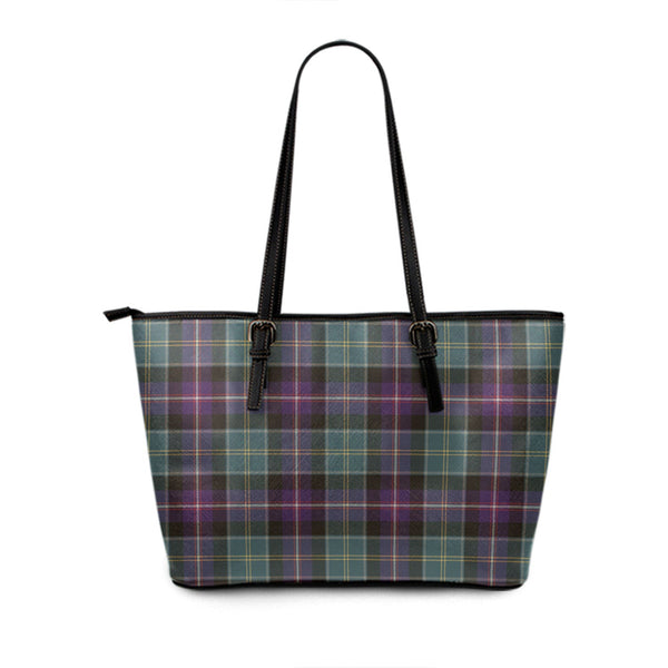 Bullman Weathered Tartan Leather Tote Bag