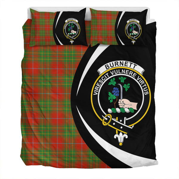 Burnett Ancient Clan Badge Tartan Bedding Set Circle Style