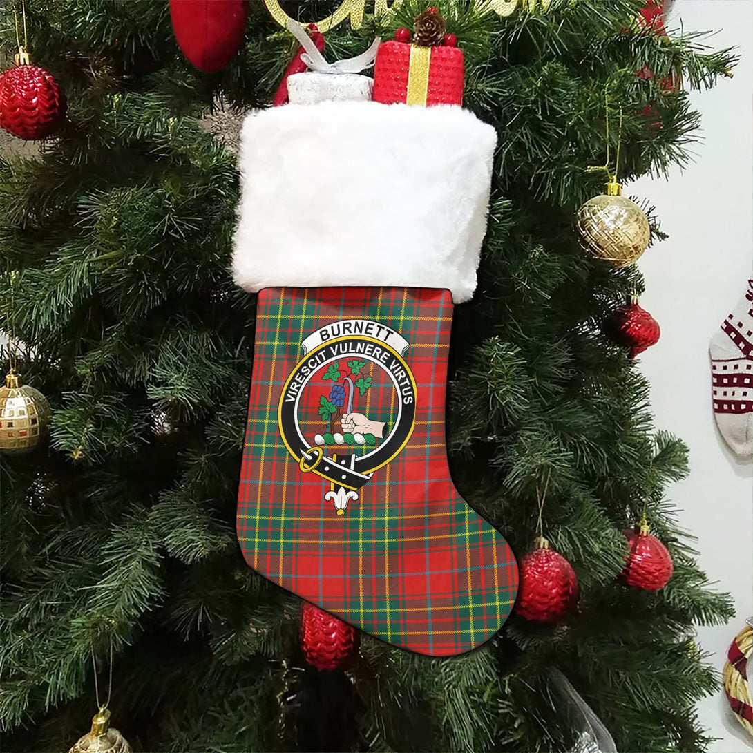 Burnett Modern Clan Badge Tartan Christmas Stocking