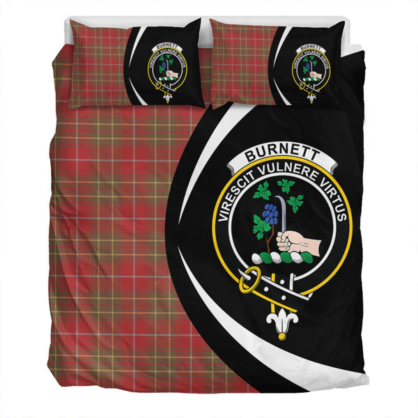 Burnett Weathered Clan Badge Tartan Bedding Set Circle Style