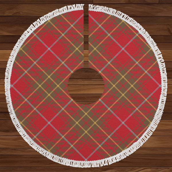 Burnett Weathered Clan Badge Tartan Christmas Tree Skirt