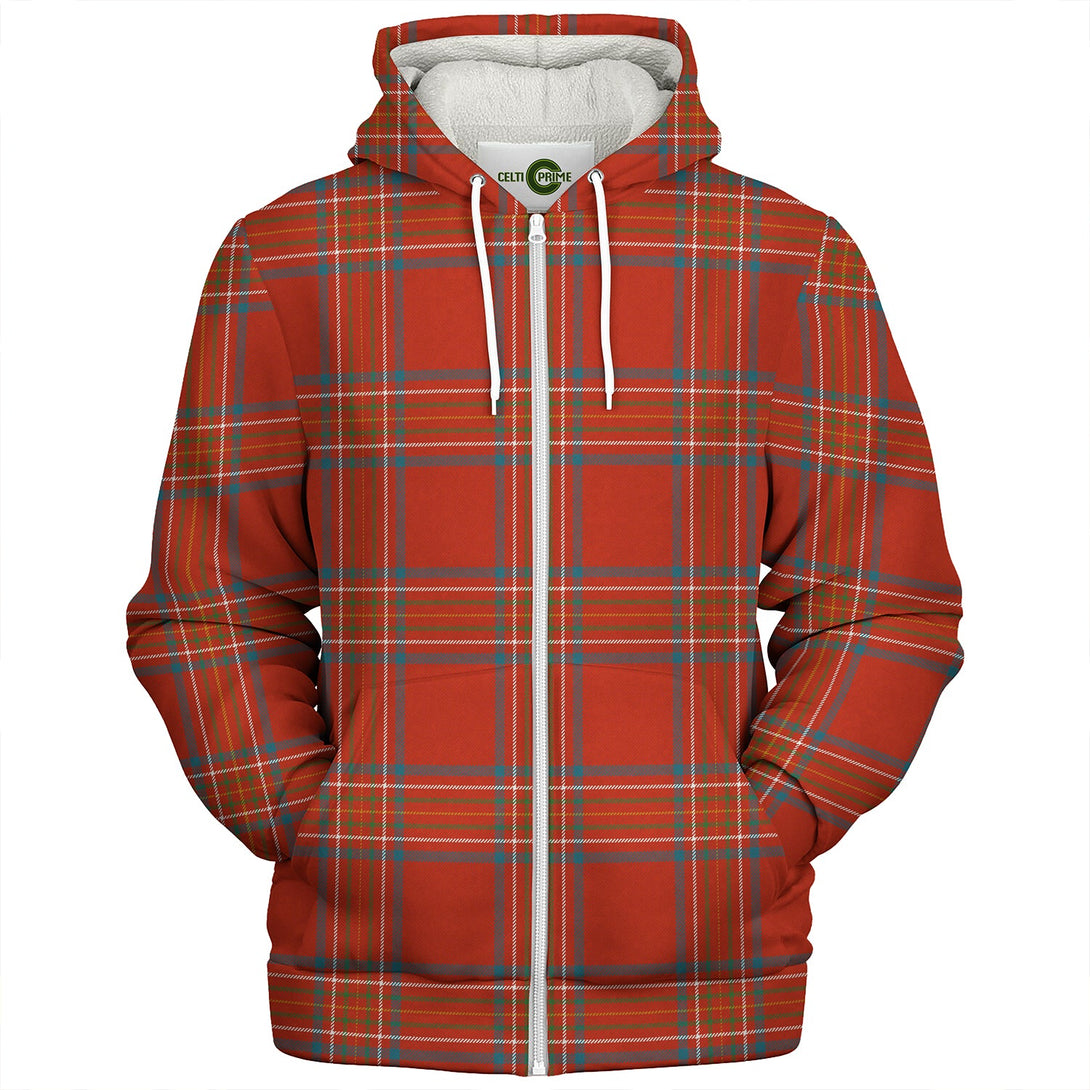 Burnett of Leys Ancient Clan Badge Tartan Sherpa Hoodie