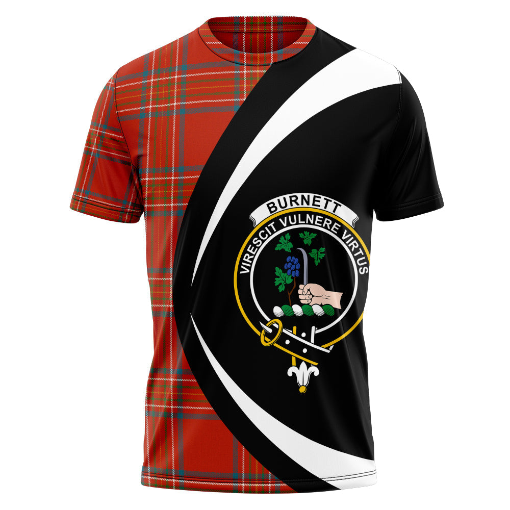 Burnett of Leys Ancient Clan Badge Tartan T-Shirt Circle Style Personalized