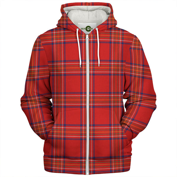 Burnett of Leys Modern Clan Badge Tartan Sherpa Hoodie