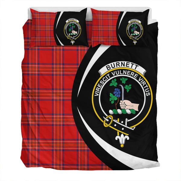 Burnett of Leys Modern Clan Badge Tartan Bedding Set Circle Style