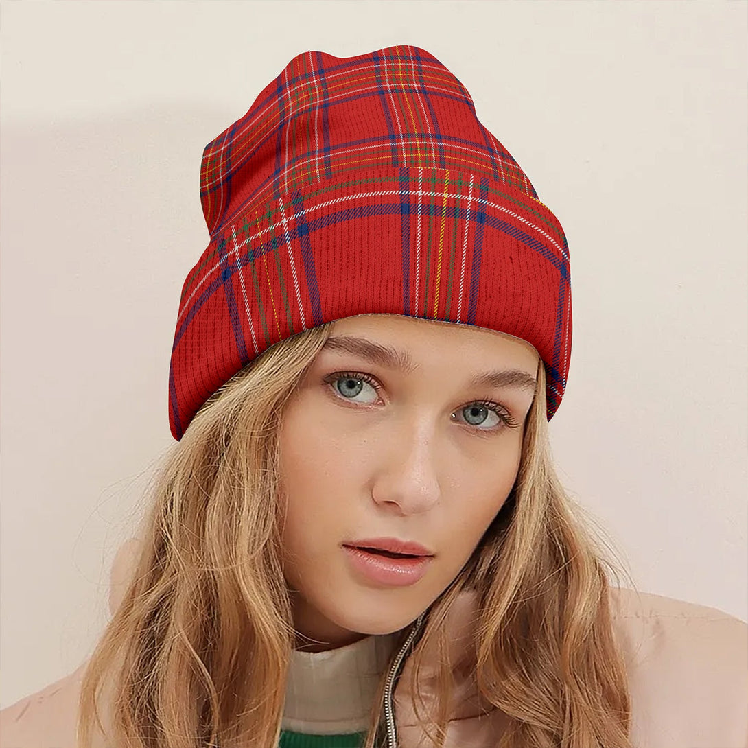 Burnett of Leys Modern Clan Badge Tartan Knitted Beanie