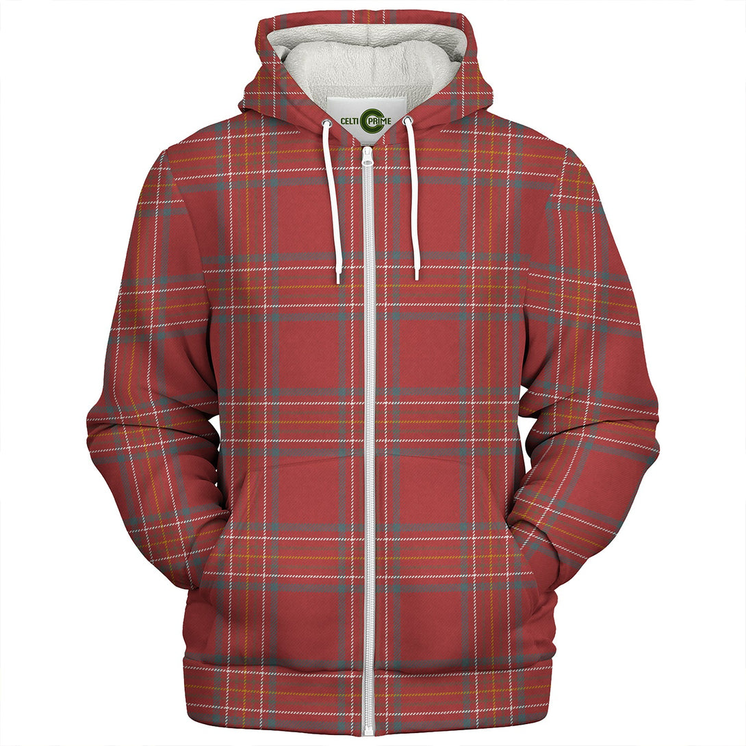 Burnett of Leys Weathered Clan Badge Tartan Sherpa Hoodie