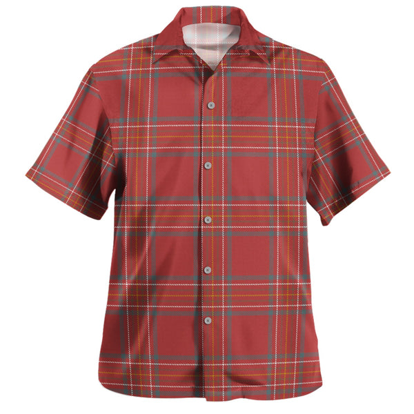 Burnett of Leys Weathered Clan Badge Tartan Hawaiian Shirt