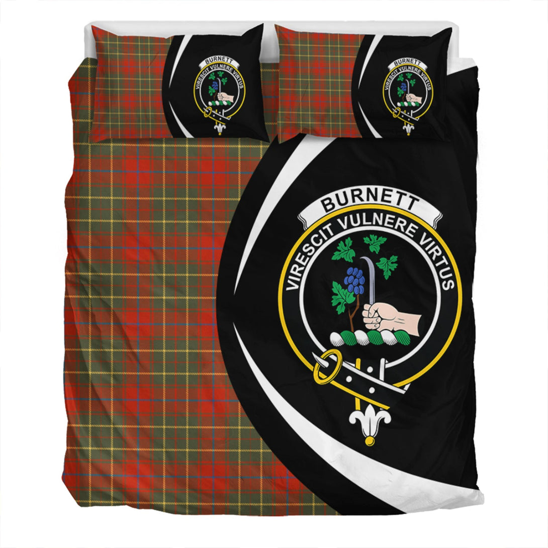 Burnett of Powis Ancient Clan Badge Tartan Bedding Set Circle Style