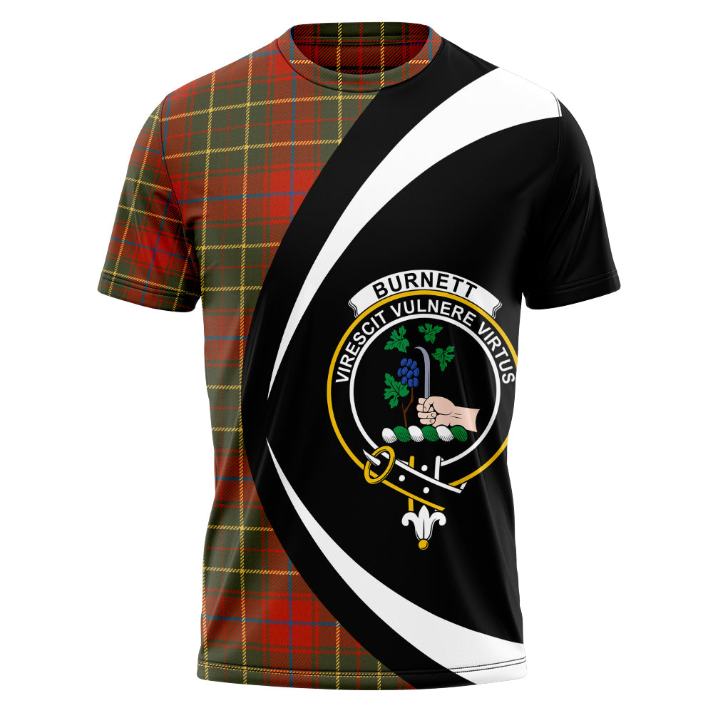 Burnett of Powis Ancient Clan Badge Tartan T-Shirt Circle Style Personalized