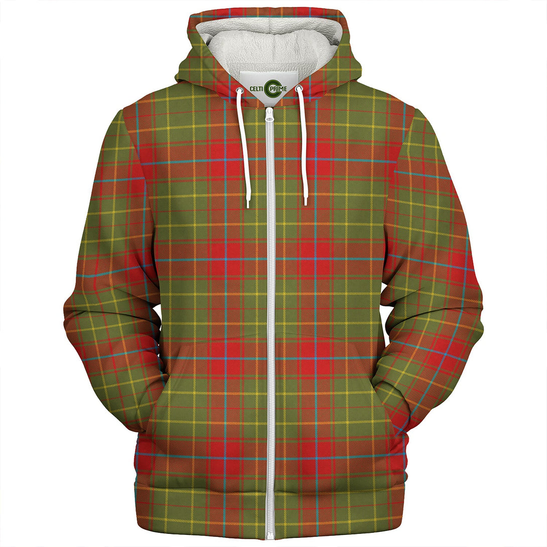 Burnett of Powis Modern Clan Badge Tartan Sherpa Hoodie