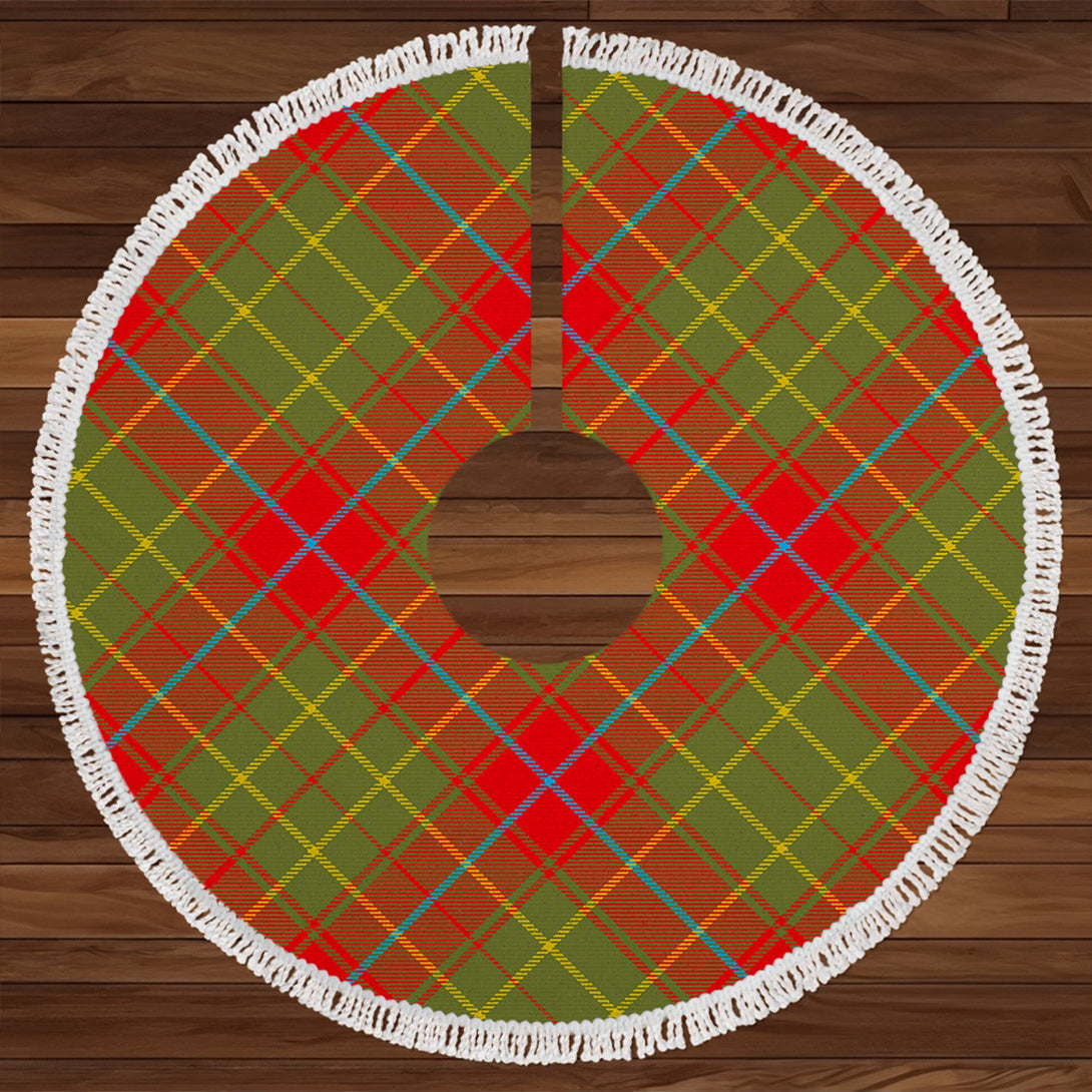 Burnett of Powis Modern Clan Badge Tartan Christmas Tree Skirt