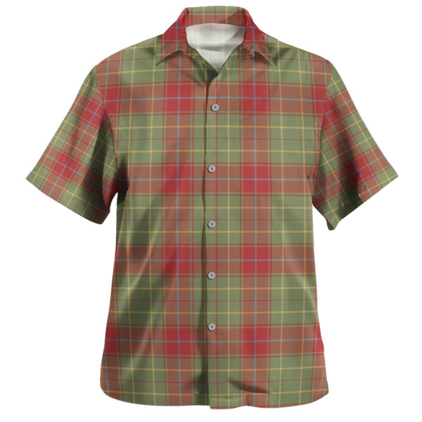 Burnett of Powis Weathered Clan Badge Tartan Hawaiian Shirt