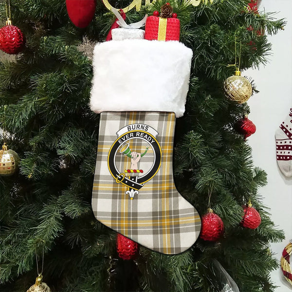 Burns Ancient Clan Badge Tartan Christmas Stocking