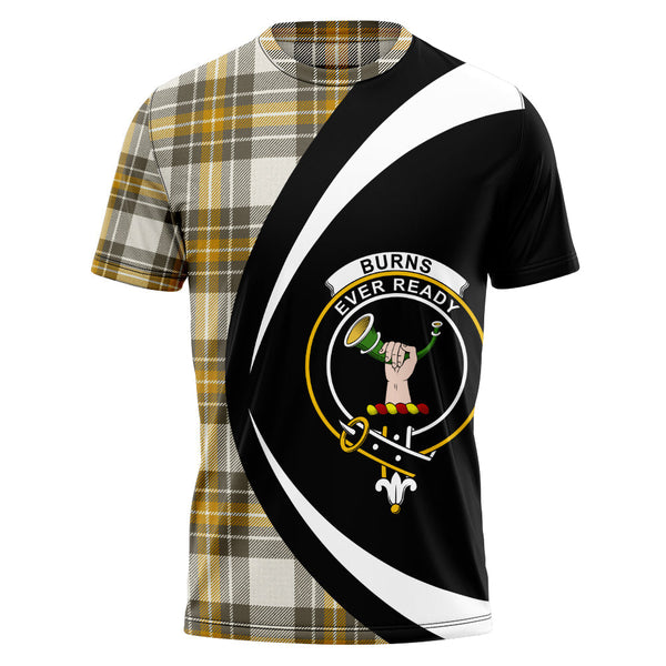 Burns Ancient Clan Badge Tartan T-Shirt Circle Style Personalized