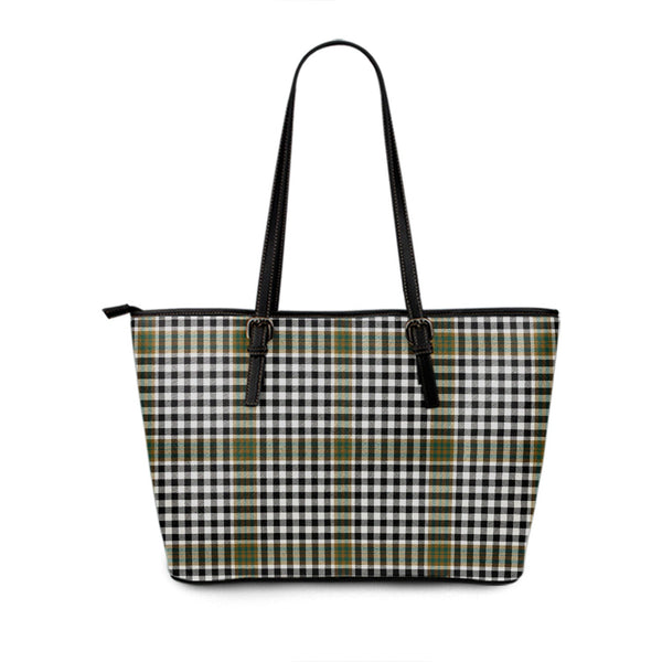 Burns Check (Burns Ayr) Tartan Leather Tote Bag