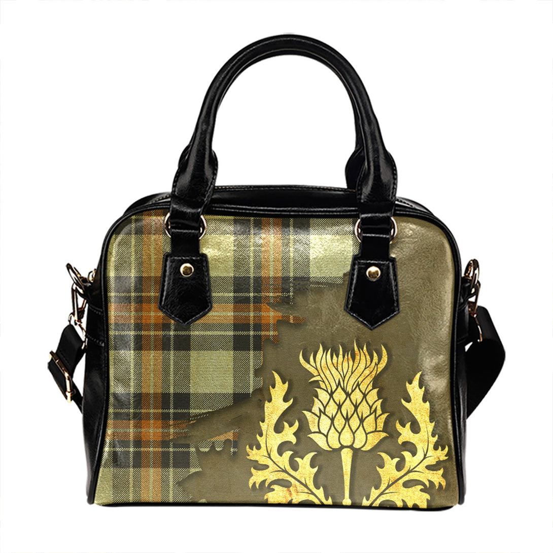 Burns Modern Tartan Shoulder Handbag Thistle Oldest Style