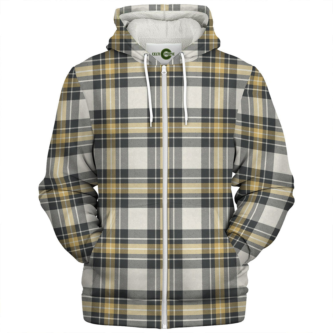 Burns Weathered Clan Badge Tartan Sherpa Hoodie