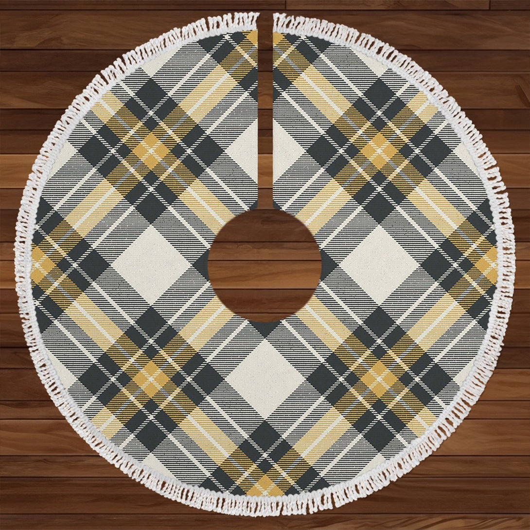 Burns Weathered Clan Badge Tartan Christmas Tree Skirt