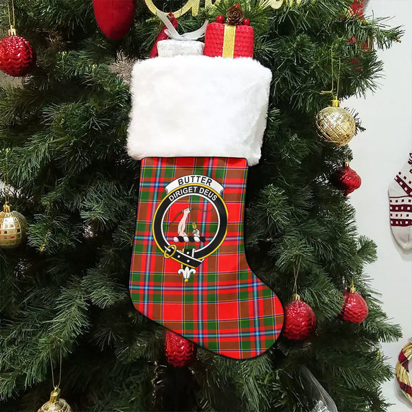 Butter Clan Badge Tartan Christmas Stocking