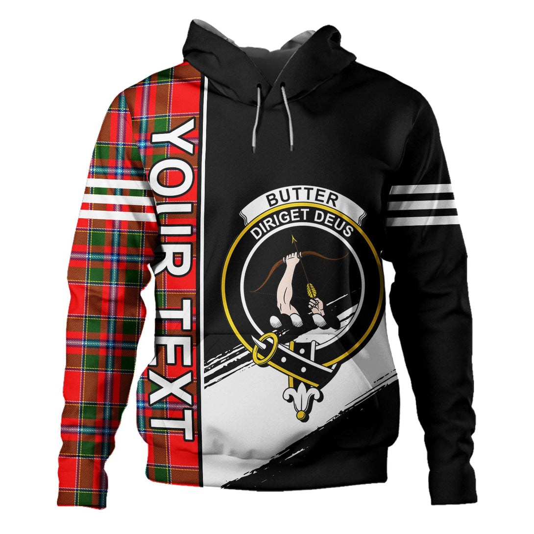 Butter Clan Badge Tartan Hoodie Quarter Style Personalized