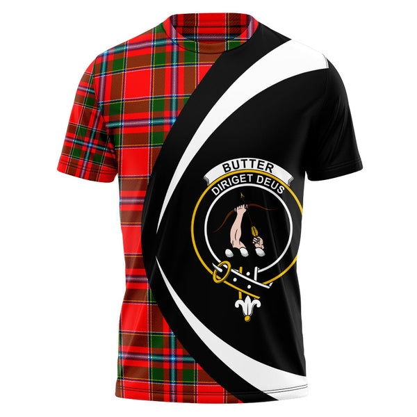 Butter Clan Badge Tartan T-Shirt Circle Style Personalized