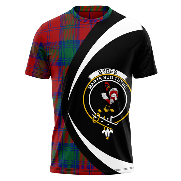 Byres Clan Badge Tartan T-Shirt Circle Style Personalized