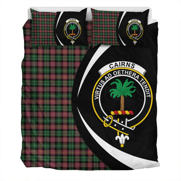 Cairns of Finavon Ancient Clan Badge Tartan Bedding Set Circle Style