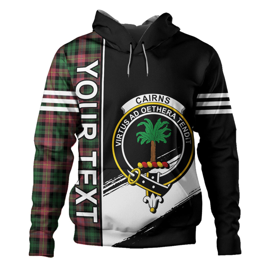 Cairns of Finavon Ancient Clan Badge Tartan Hoodie Quarter Style Personalized