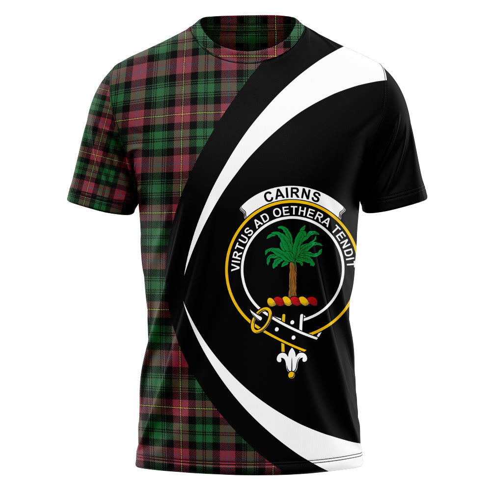 Cairns of Finavon Ancient Clan Badge Tartan T-Shirt Circle Style Personalized