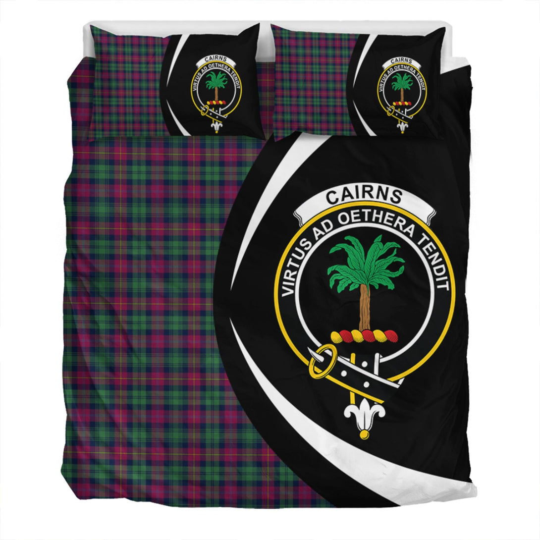 Cairns of Finavon Modern Clan Badge Tartan Bedding Set Circle Style