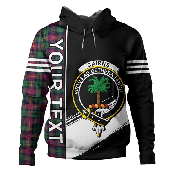 Cairns of Finavon Modern Clan Badge Tartan Hoodie Quarter Style Personalized