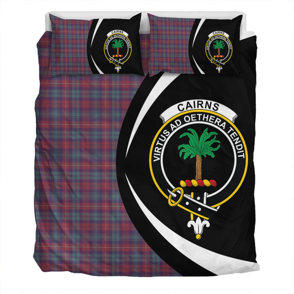 Cairns of Finavon Weathered Clan Badge Tartan Bedding Set Circle Style