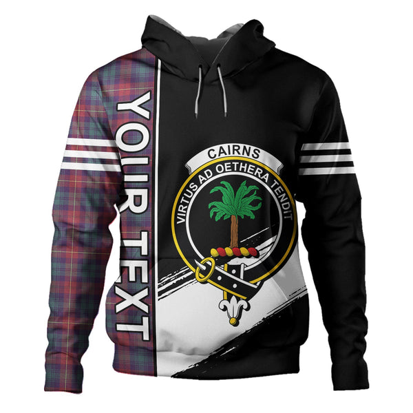 Cairns of Finavon Weathered Clan Badge Tartan Hoodie Quarter Style Personalized