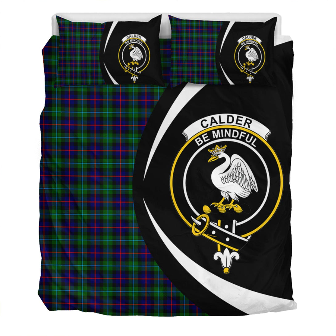 Calder Clan Badge Tartan Bedding Set Circle Style