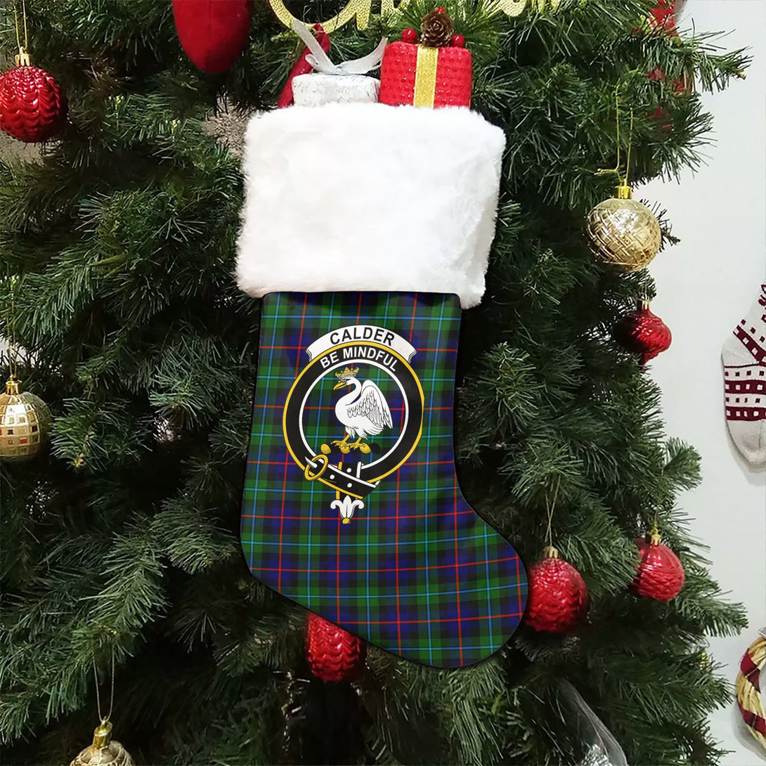 Calder Clan Badge Tartan Christmas Stocking