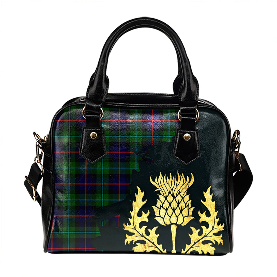 Calder Tartan Shoulder Handbag Thistle Oldest Style