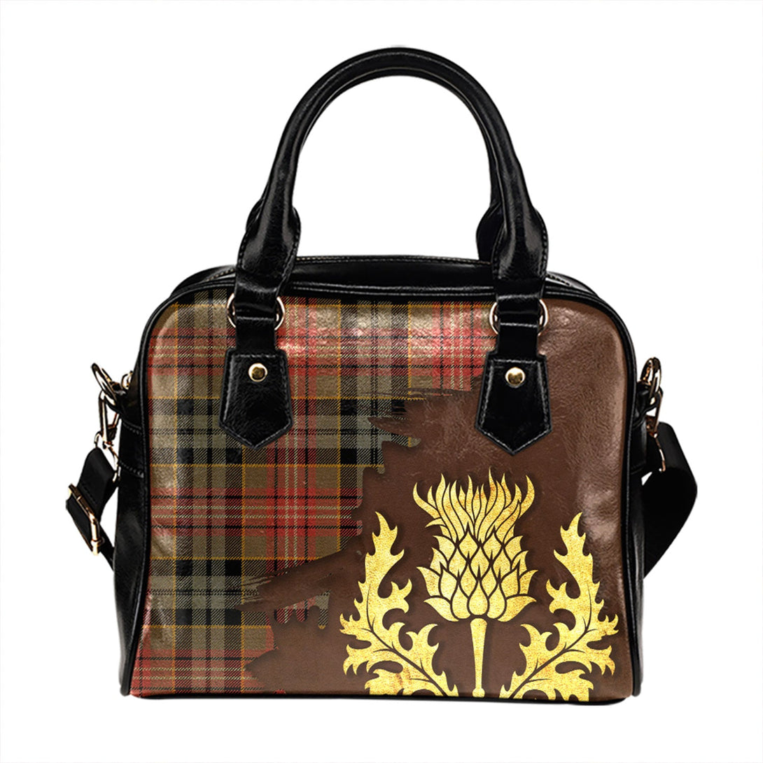 Caledonian Hunting Ancient Tartan Shoulder Handbag Thistle Oldest Style