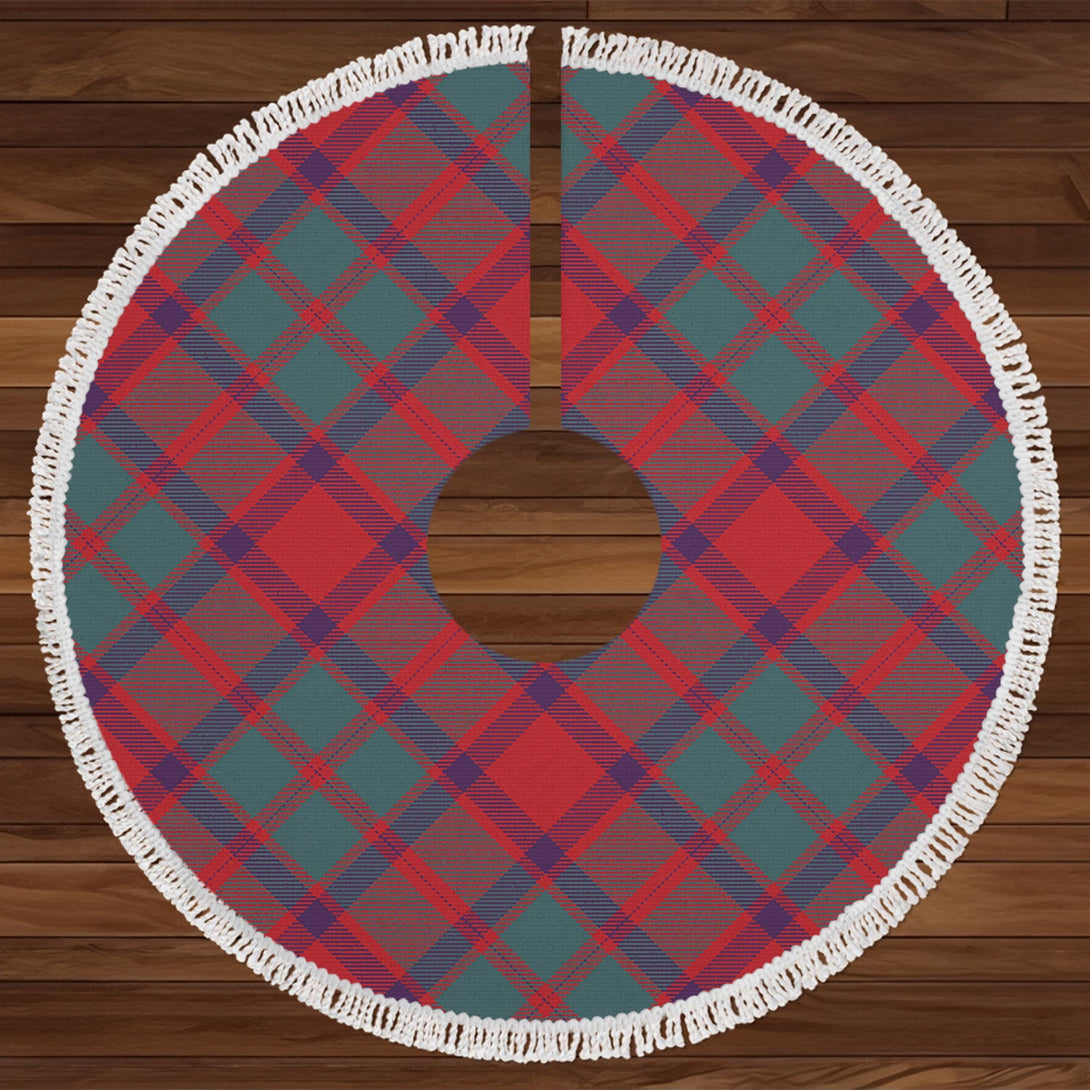 Caledonian Weathered Tartan Christmas Tree Skirt