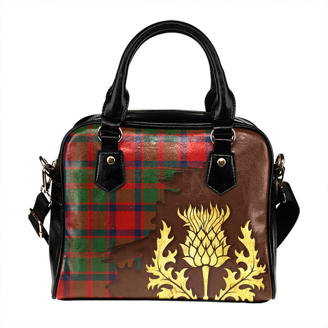 Caledonian (MacKintosh 3) Modern Tartan Shoulder Handbag Thistle Oldest Style