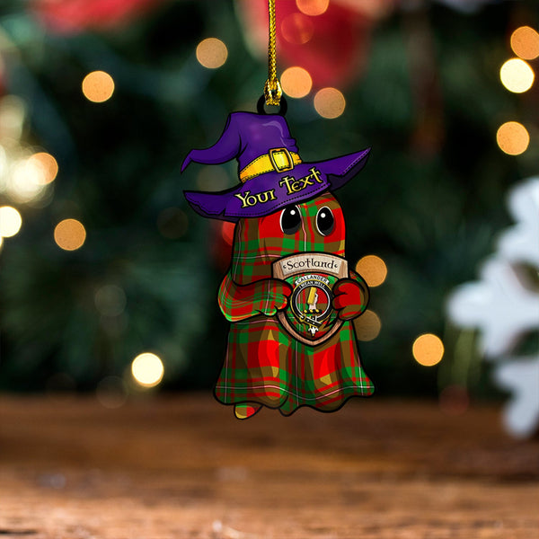 Callander Clan Badge Tartan Wood Acrylic Ornament Halloween Ghost