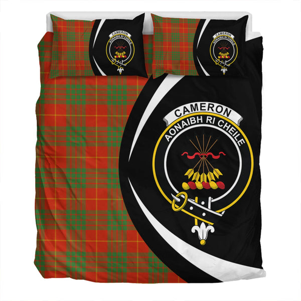 Cameron Ancient Clan Badge Tartan Bedding Set Circle Style