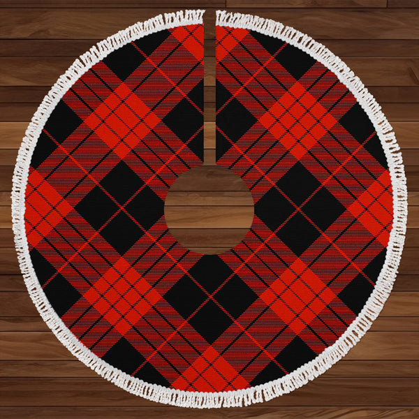 Cameron Black - Red Ancient Tartan Christmas Tree Skirt